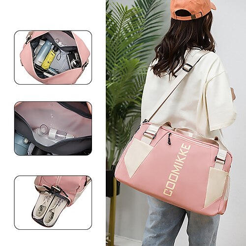 

Bolso de viaje para mujer, pequeño bolso portátil, gran capacidad, impermeable, para estudiantes, equipaje de embarque, bolso de viaje