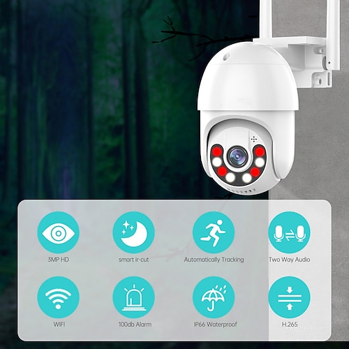 

DIDSeth Cámara IP Cámara para mascotas Monitores de Bebés 8MP 5 megapíxeles (2592 1499) 3 megapíxeles (2048 1536) PTZ Domótica WIFI Impermeable Detector de movimiento Acceso Remoto Interior Al