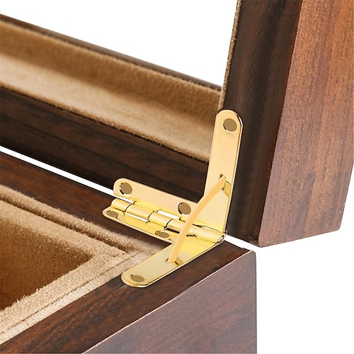 

4pcs Angle Support Spring Hinge Lid 90 Degree Hinge For Antique Jewelry Gift Wine Case Watch Box Wood Lid Hardware 3330MM