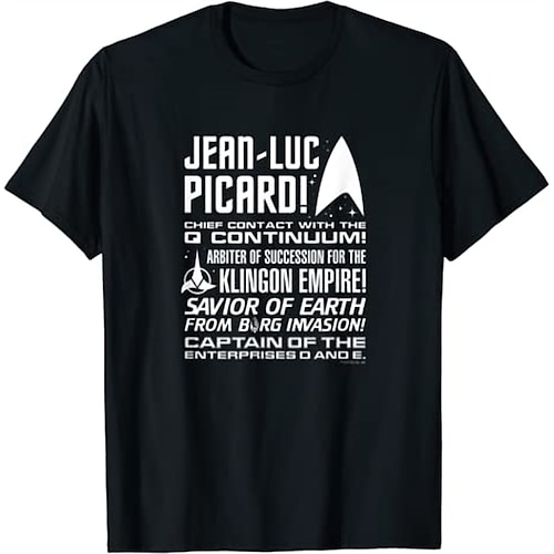 

Star Trek Manches Ajustées Imprime Classique Style de rue Tee-shirt Pour Homme Femme Unisexe Adulte Estampage à chaud 100 % Polyester Casual Quotidien