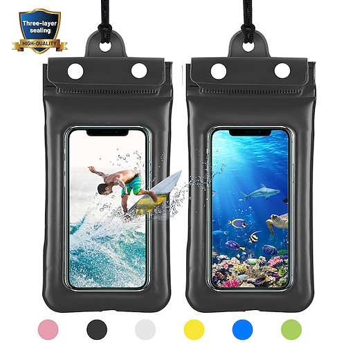 

Wasserdichte Handytasche Floating Dry Bag Handyhülle bis 6,7'' mit Umhängeband für iPhone 14 13 12 11 Pro Max/XS/XS Max/XR/X Samsung Galaxy S22/S21/S10 Pixel/OnePlus