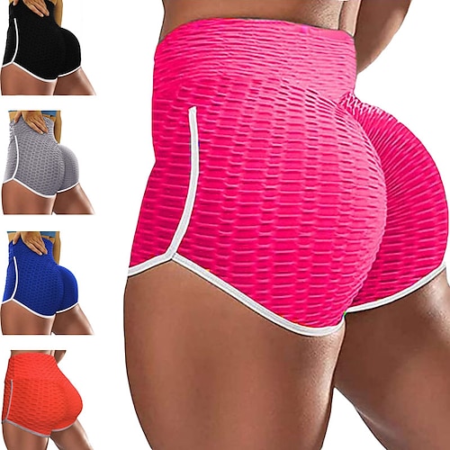 

Per donna Pantaloncini da motociclista Leggings corti Scrunch Butt Sollevamento del culo arricciato Fasciante in vita Sollevamento dei glutei Vita alta Yoga Fitness Allenamento in palestra