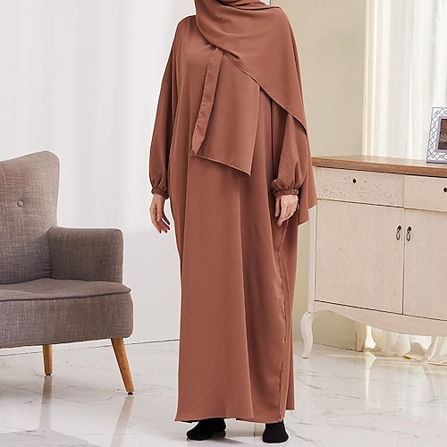 

arabisch Muslim Erwachsene Damen Religiös Saudi-Arabisch Kleid Abaya Für Polyester Ramadan Kleid