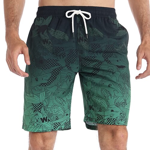 

Herre Surfeshorts Badeshorts Sommershorts Strandshorts Snorer med mesh fôr Elastisk midje Gradert Grafiske trykk Hurtigtørkende Kort Avslappet Daglig Ferie Bohem Hawaiisk Rød Blå Mikroelastisk