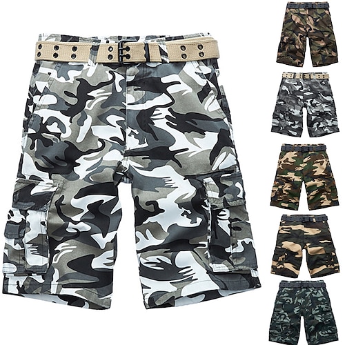 

Homens Bermuda Cargo Calção Bolso multi Côr Camuflagem Conforto Vestível Comprimento do joelho Casual Diário Feriado Misto de Algodão Básico Esportes Camuflagem amarela Verde Escuro