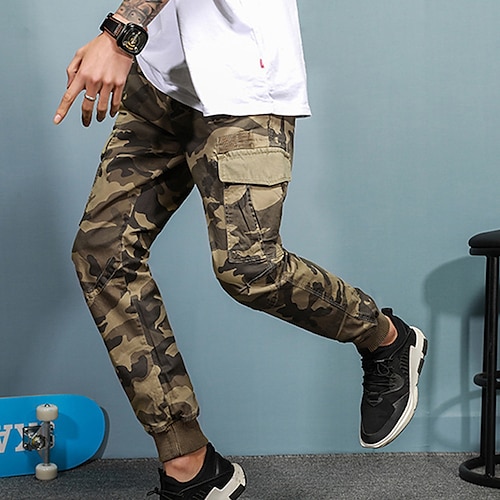 

Per uomo Pantaloni cargo Pareggiatore Pantaloni 6 Tasche Mimetico Comfort Esterno Giornaliero Per uscire Sportivo Streetwear Verde militare Blu