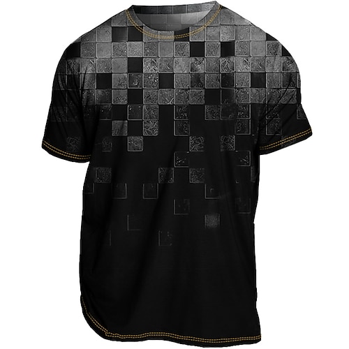 

Per uomo maglietta Magliette Pop art A quadri Girocollo Abbigliamento Stampa 3D Esterno Informale Manica corta Stampa Vintage Di tendenza Originale