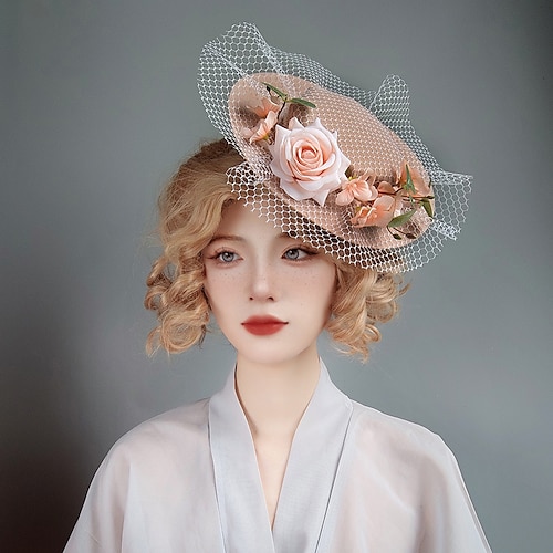 

Audrey Hepburn Retro / vintage 1950'erne Fascinator Hat Dame Kostume Årgang Cosplay Fest / aften Hat