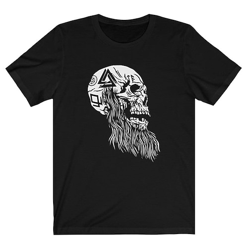 

Vikings Guerriers Manches Ajustées Animé Classique Style de rue Tee-shirt Pour Homme Femme Unisexe Adulte Estampage à chaud 100 % Polyester Casual Quotidien