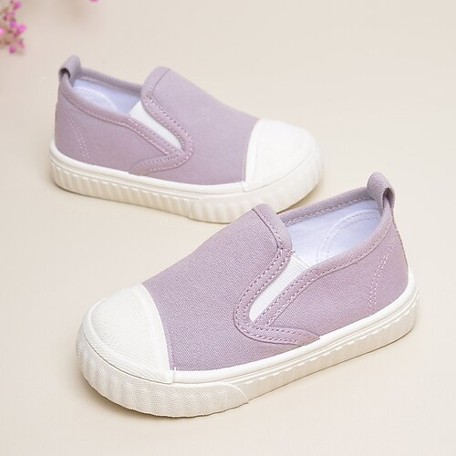 

Girls' Sneakers Daily Sports Outdoors Casual Comfort Canvas Breathability Non-slipping Sporty Look Little Kids(4-7ys) School Home Casual Hiking Shoes Walking Shoes Outdoor Purple Spring Summer