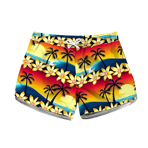 

Dame Surf shorts Letvægt Hurtigtørrende Underdele Snørelukning Svømning Strand Vandsport Tropisk Trykt Sommer