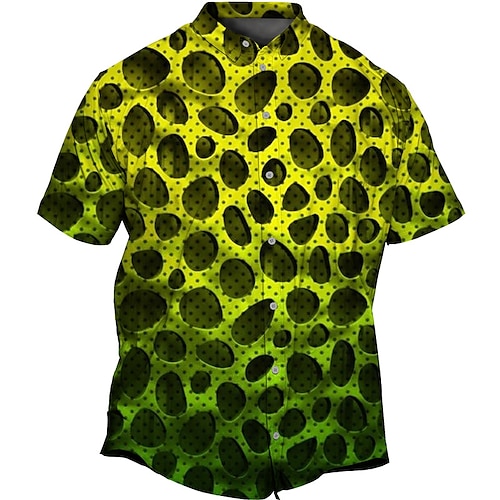 

Per uomo Plus Size Camicia Grande e alto 3D Print Collo ripiegabile Manica corta Primavera estate Tropicale Di tendenza Esterno Strada Top