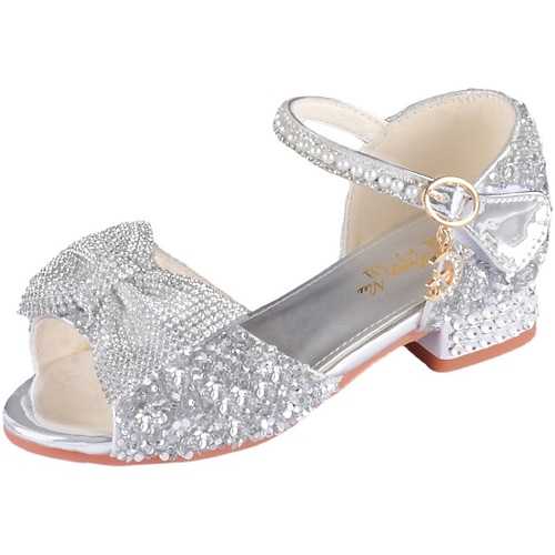 

Fille Sandales du quotidien Paillettes Chaussures habillées Talon Cuir Paillette Portable Respirabilité Ne glisse pas Chaussures de princesse Grands enfants (7 ans et ) Petits enfants (4-7 ans)