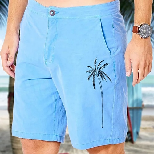 

Hombre Pantalón corto Pantalones cortos de verano Pantalones cortos de playa Estampado Graphic Árbol de coco Transpirable Suave Corto Casual Diario Festivos Ropa de calle Hawaiano Azul Piscina Rígido