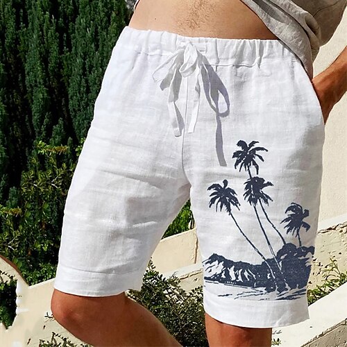 

Herren Shorts Kurze Hosen Sommer-Shorts Strandshorts Kurze Hosen Baggy Shorts Kurze Hosen Kordelzug Elastische Taille Graphic Kokosnussbaum Atmungsaktiv Weich Kurz Casual Täglich Festtage