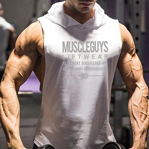 

Per uomo Canotta da Allenamento Canotta da corsa Senza maniche Gilet / Gilet Sportivo Athleisure Cotone Traspirante Morbido Fitness Corsa Jogging abbigliamento sportivo Abbigliamento sportivo Nero