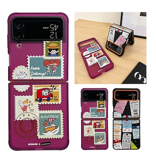 

telefon Etui Til Samsung Galaxy Flip Case Z Flip 4 Z Flip 3 Flipp Helkroppsbeskyttende Fire hjørner motstand mot fall Kontor / Bedrift PC