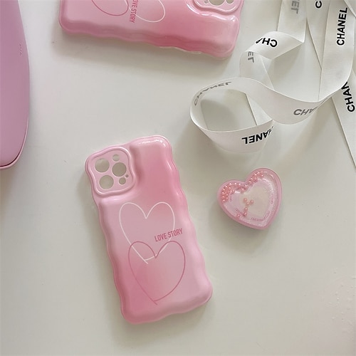 

teléfono Funda Para Apple Funda Trasera iPhone 14 13 12 11 Plus Pro Max con Soporte Protector de cuerpo completo Resistencia a caídas de cuatro esquinas Corazón TPU