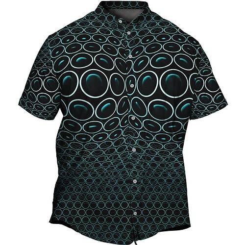 

Per uomo Plus Size Camicia Grande e alto 3D Print Collo ripiegabile Manica corta Primavera estate Tropicale Di tendenza Esterno Strada Top