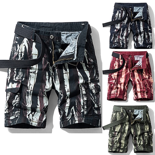 

Hombre Pantalón Corto Cargo Pantalón corto Multi bolsillo Color Camuflaje Comodidad Transpirable Longitud de la rodilla Exterior Casual Diario Deportes Moda Ejercito verde Negro