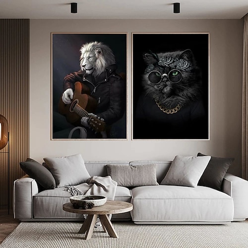 

Animal Wall Art Canvas Cat Lion Posters Abstract Wall Art Picture Home Decor Without Frame