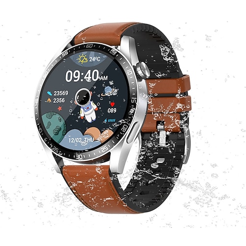 

696 FW03 Smartwatch 1.32 Zoll Smartwatch Fitnessuhr Bluetooth Schrittzähler Anruferinnerung Schlaf-Tracker Kompatibel mit Android iOS Herren Freisprechanlage Nachrichterinnerung Benutzerdefiniertes