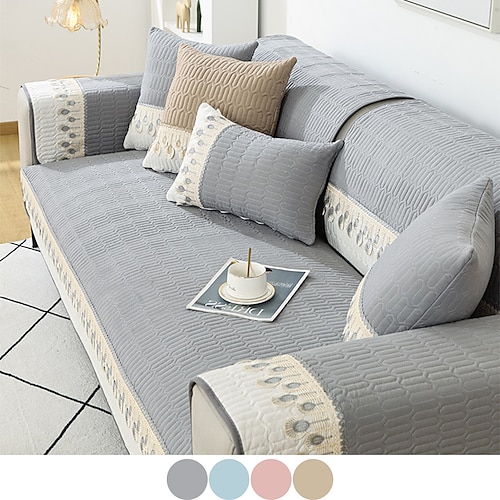 

Sofa Mat Sofa Cover Couch Slipcover Grey Anti-Cat Scratch Sofa Seat Pad Cover for Armchair Loveseat 4 or 3 seater L shape for Kids, Pet, Cats(Not Sold By A Set)