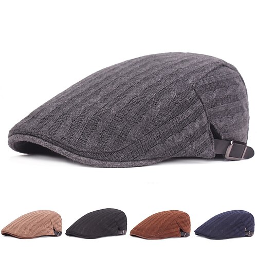 

Per uomo Cappello basco Nero Blu marino Filo di cotone Lavorato a maglia La moda Streetwear Moda La moda degli anni '20 Esterno Giornaliero Per uscire Liscio Caldo