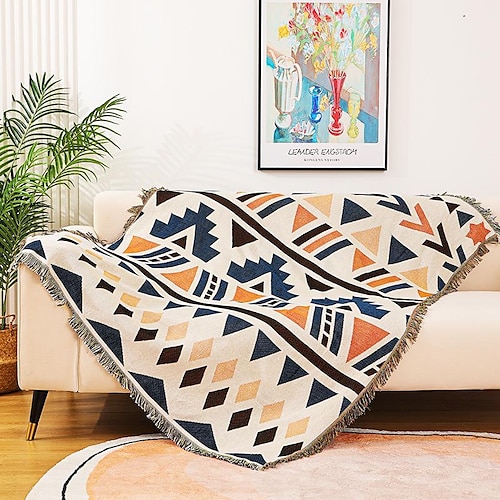 

Sofabezug Boho Sofadecke Überwurf Handtuch für Eckcouch Sessel Loveseat 4- oder 4- oder 3-Sitzer L-Form Kratzfest Katze waschbar