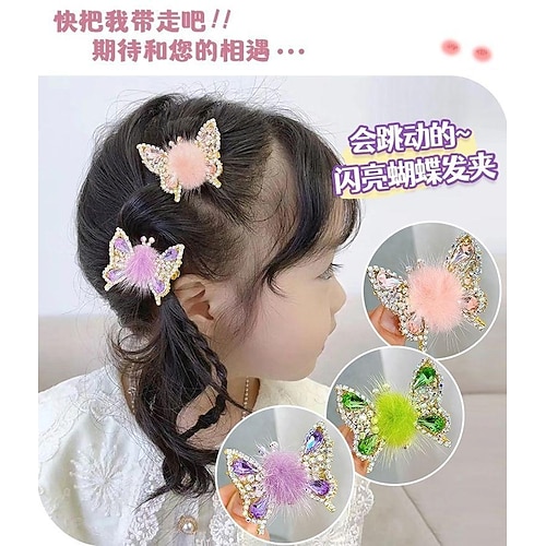 

vison cheveux papillon pince à cheveux frange clip bec de canard clip les ailes peuvent bouger côté clip fille épingle à cheveux adulte nouveau couvre-chef