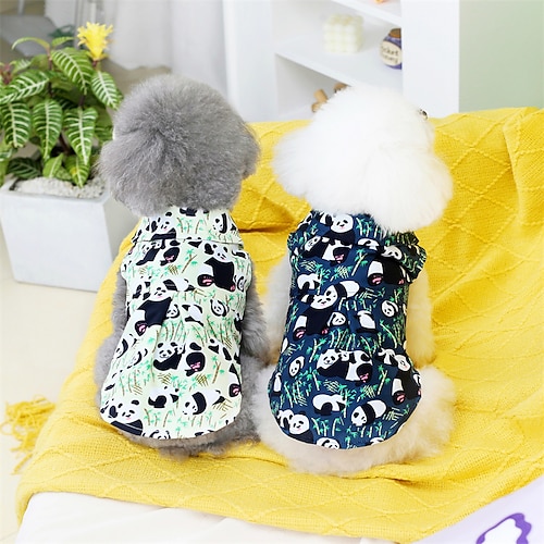 

Perros Gatos Chaleco Oso Panda Adorable Dulce Exterior Uso Diario Ropa para Perro Ropa para cachorros Trajes De Perro Suave Amarillo Claro Verde Oscuro Disfraz para perro niña y niño Poliéster Algodón