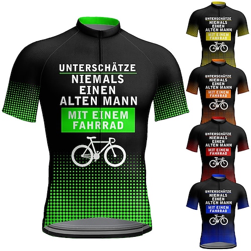 

21Grams Per uomo Maglia da ciclismo Manica corta Bicicletta Superiore con 3 tasche posteriori Ciclismo da montagna Cicismo su strada Traspirante Traspirazione umidità Asciugatura rapida Strisce