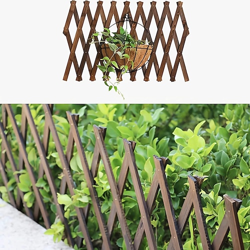 

Wooden Lattice Wall Planter- Extra Thick Expandable Plant Climb Hanging Frame Trellis Plant Support Fence Indoor Air Plant Vertical Rack Wall Decor for Room Patio Garden