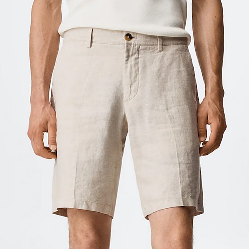 

Herren Shorts Kurze Hosen Leinenshorts Kurze Hosen Sommer-Shorts Strandshorts Kurze Hosen Plissee-Shorts Glatt Atmungsaktiv Weich Kurz Casual Täglich Festtage Leinen / Baumwoll Mischung Modisch