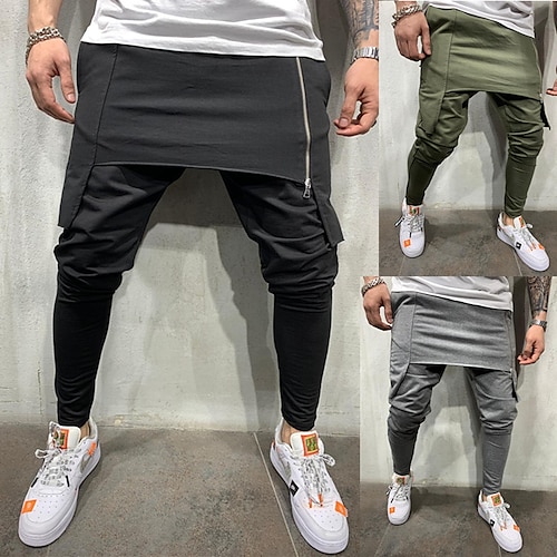 

Per uomo Pareggiatore Pantaloni Pantaloni stile harem Pantaloni casual Cerniera Tasche Liscio Comfort Sport Esterno Per eventi Abbigliamento di strada Di tendenza Informale Nero Verde