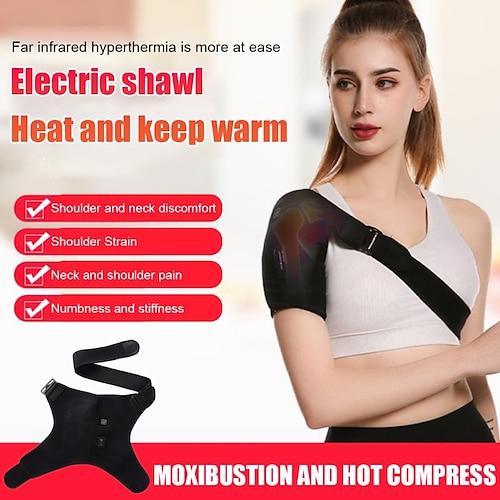 Neck Heating Pad Wrap Heated Shoulder Massager Cervical Relieve Pain Relief  USB Electric Fatig Warming Back Brace Compress Tool