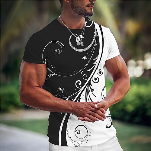 

Per uomo maglietta Magliette Pop art Color Block A ciuffi Girocollo Abbigliamento Stampa 3D Esterno Informale Manica corta Stampa Vintage Di tendenza Originale
