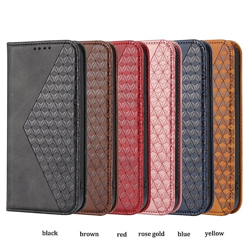 

téléphone Coque Pour Google Portefeuille Pixel 7/7Pro / 6/6Pro avec dragonne Avec porte-cartes Flip magnétique Couleur Pleine Formes Géométriques TPU faux cuir