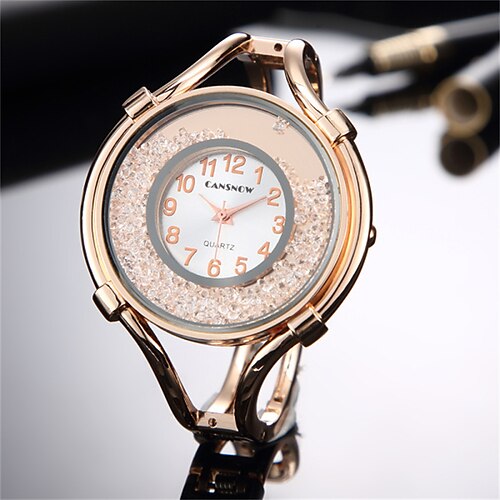 

Women's Luxury Bracelet Watch Fashion Golden Rhinestone Sparkling Quartz Watch Fancy Women Watches Jewelry Sophisticated And Stylish Women Watch