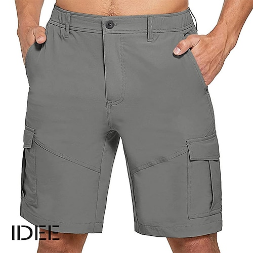 

Homme Short Cargo Short Multi poche Plein Confort Extérieur du quotidien Sortie Mélange de Coton Vêtement de rue mode Noir Vert Véronèse