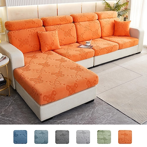 

Stretch-Sofabezug Sofasitzkissen Schonbezug Couchschutz für 3- oder 4-Sitzer, L-Sofa, Ecksofa, Sessel, 2er-Sofa mit elastischem Boden