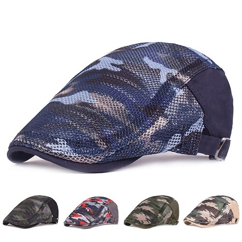 

Per uomo Cappello basco Nero Rosso Policotone La moda Streetwear Moda La moda degli anni '20 Esterno Giornaliero Per uscire Camouflage Solari