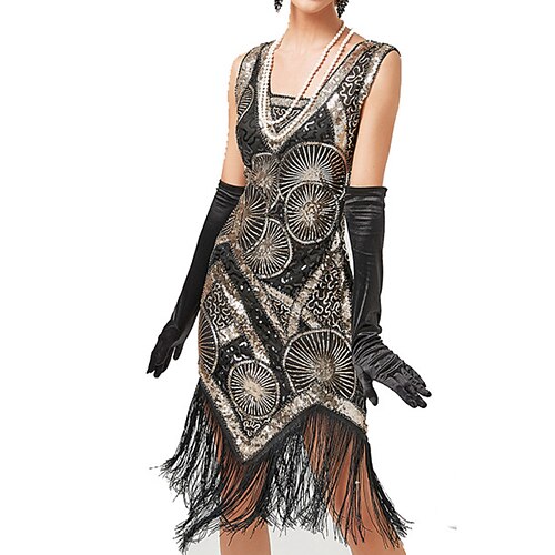 

Per donna Elegante Romantico Aderente Vestito longuette Feste Evento Con lustrini Nappa Fantasia geometrica A V Senza maniche Standard Primavera Estate 2023 Nero Rosso XS S M L