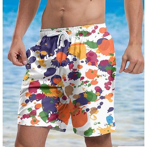 

Per uomo Boxer da surf Leggero Asciugatura rapida Boxer da surf Surf Spiaggia A quadri Gradiente Con stampe Primavera Estate