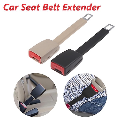 

2Pcs Car Auto Seat Belt Extender Extention Buckle Safety Clip 25CM5CM Universal Safety Seatbelt Auto Interior Modeling Safety Clip For 21mm Locking Tab Car Accessory