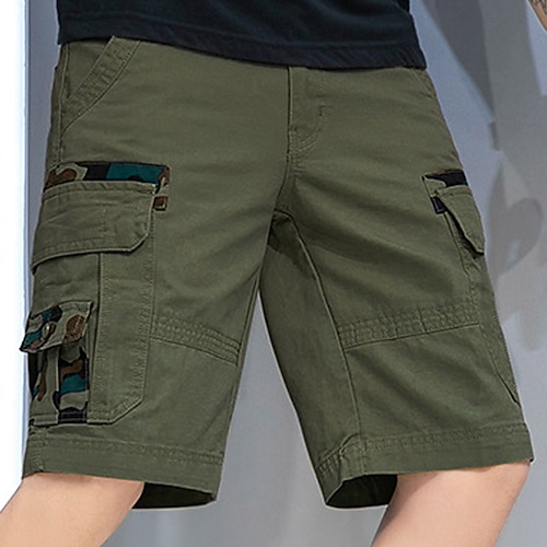 

Herren Cargo Shorts Kurze Hosen Shorts Kurze Hosen 6 Tasche Bedruckt Tarnfarben Komfort Outdoor Täglich Ausgehen 100% Baumwolle Modisch Strassenmode Schwarz Armeegrün