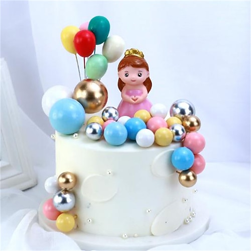 

99 stücke kuchen dekoration backen ins wind prinzessin prinz farbe ball steckpendel backen dekoration zubehör