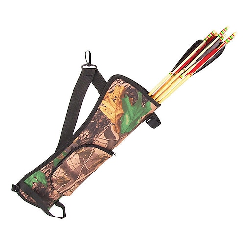 

Hip and Back Quiver for Arrows - Black Arrow Quiver for Kids and Adults - Adjustable Arrow Holder with a Padded Strap and Belt Clip - Archery Accessories for Field and Practice