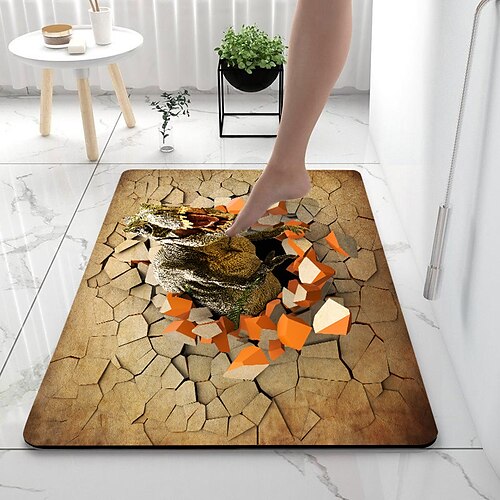 

Alfombrilla de baño de tierra de diatomeas, alfombrilla de baño superabsorbente de dinosaurio jurásico 3d, alfombrilla para puerta, nuevo diseño