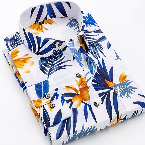 

Per uomo Camicie Nero Bianco Blu marino Manica lunga Stampe astratte Bavero Primavera Autunno Per uscire Casual / quotidiano Abbigliamento Tasche